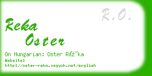 reka oster business card